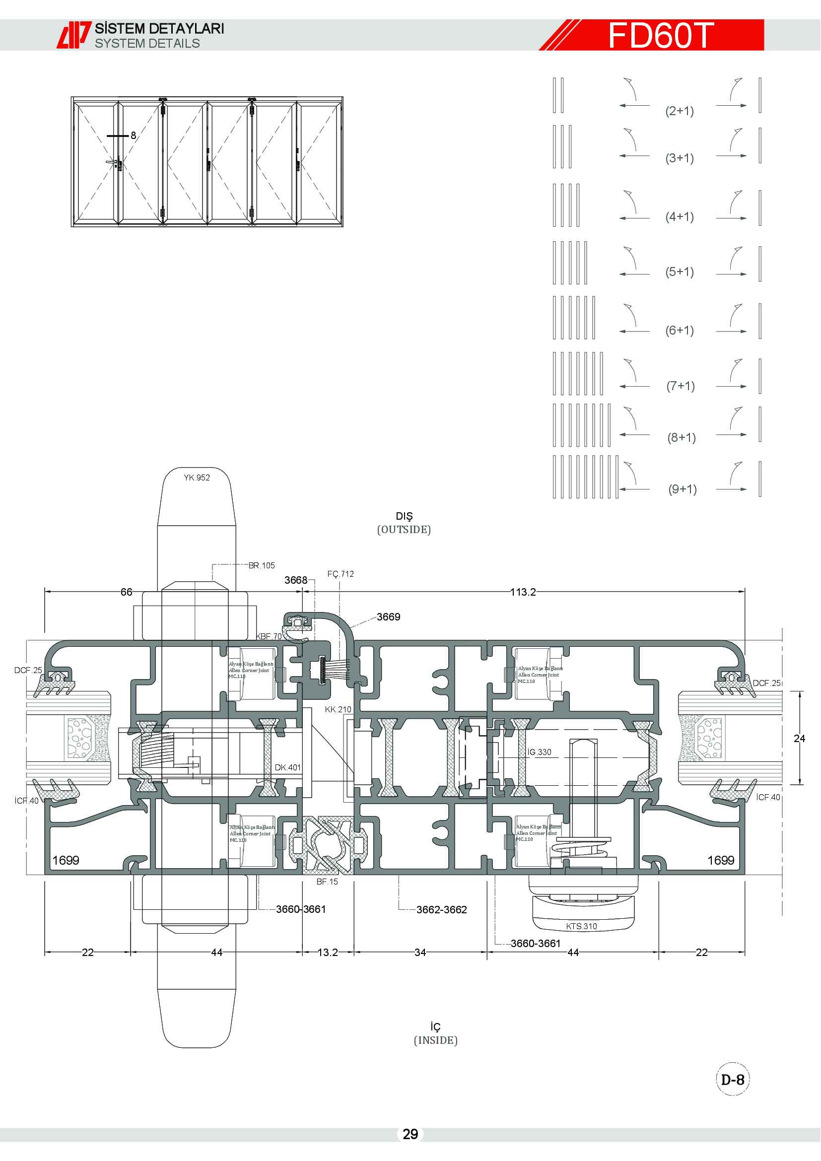 Aluminyum Katlanır Kapı 32